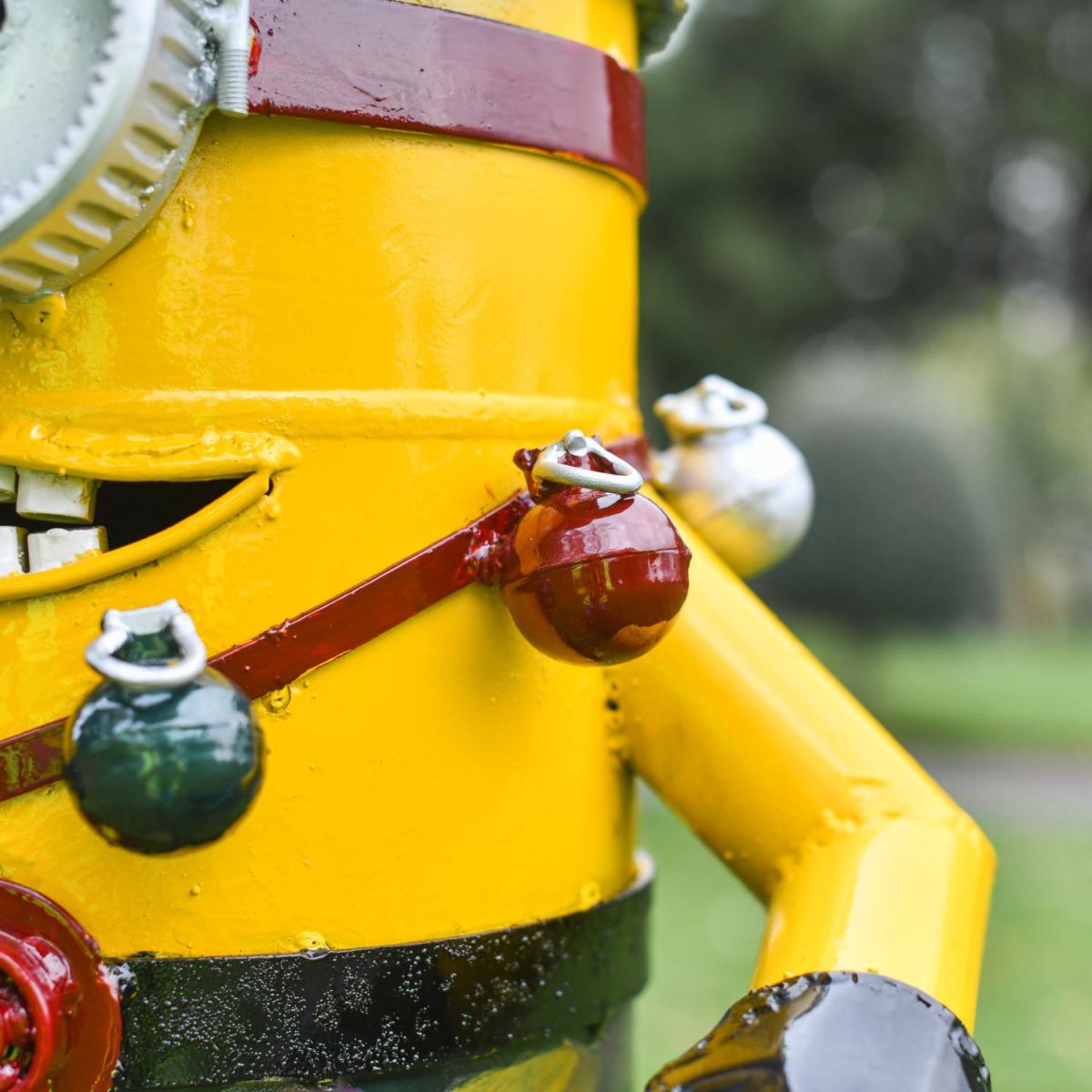 Close-Up of Weaponry on Minion Sculpture