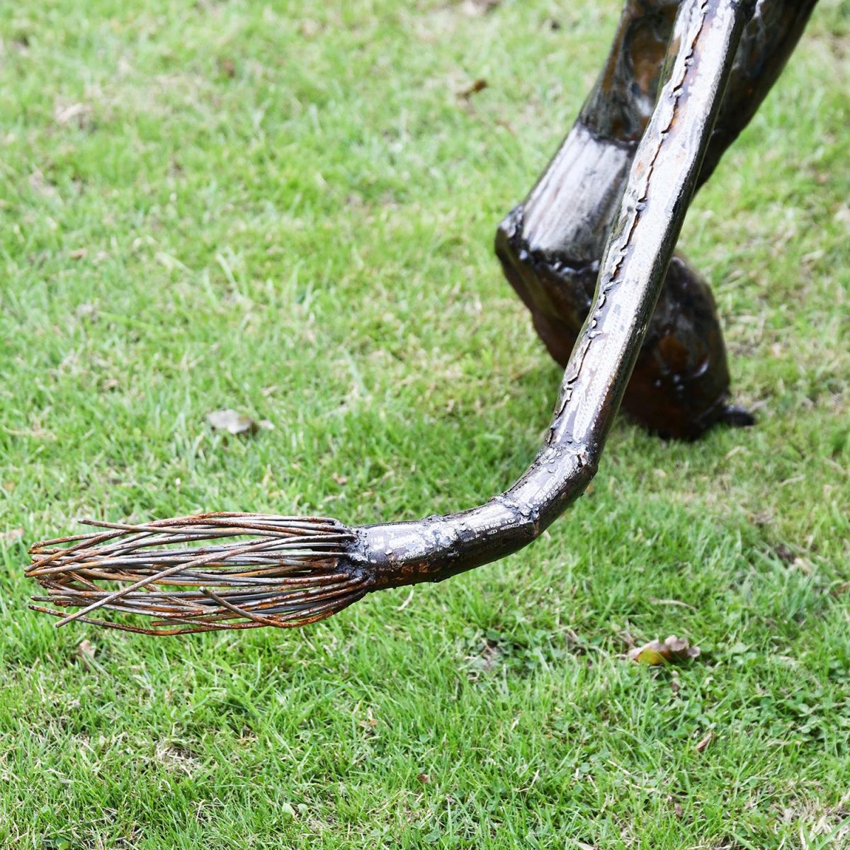 Tail on the Recycled Metal Roaring Lion Sculpture