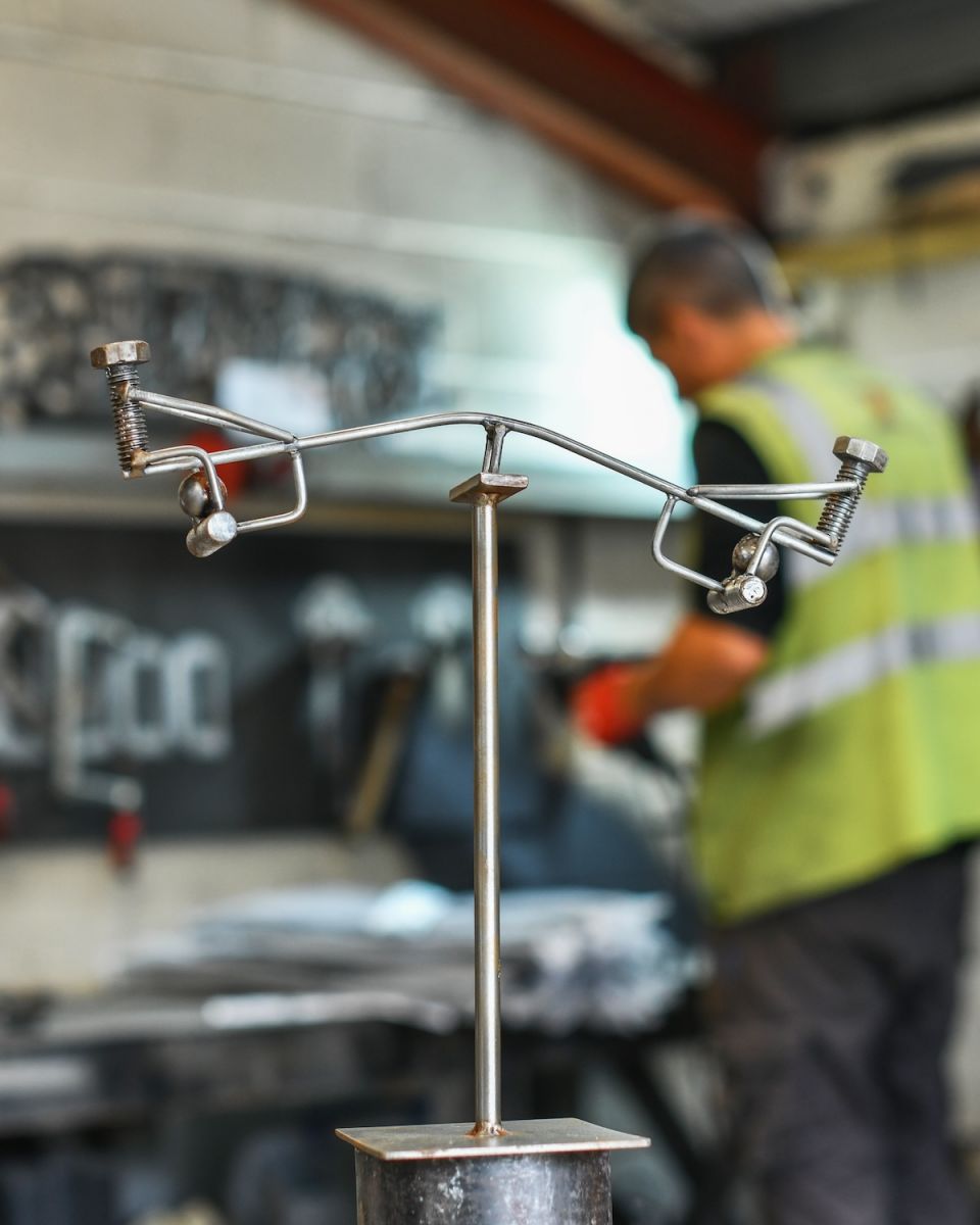 Recycled Metal Seesaw Sculpture