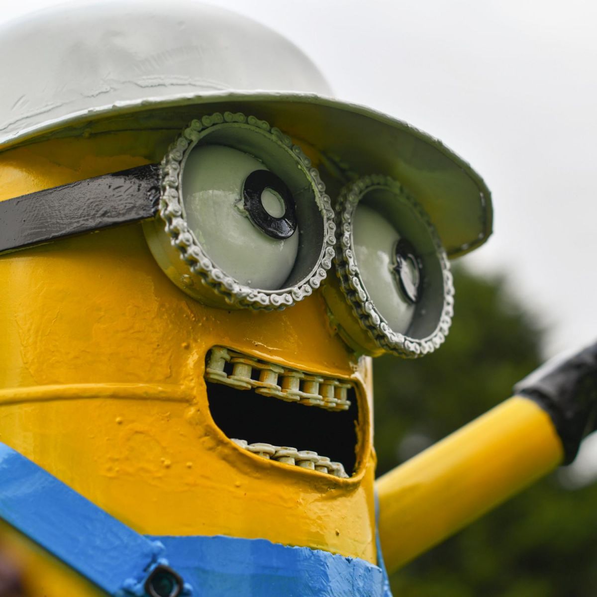 Close-Up of Facial Expression on Minion Sculpture Close-Up of Facial Expression on Minion Sculpture