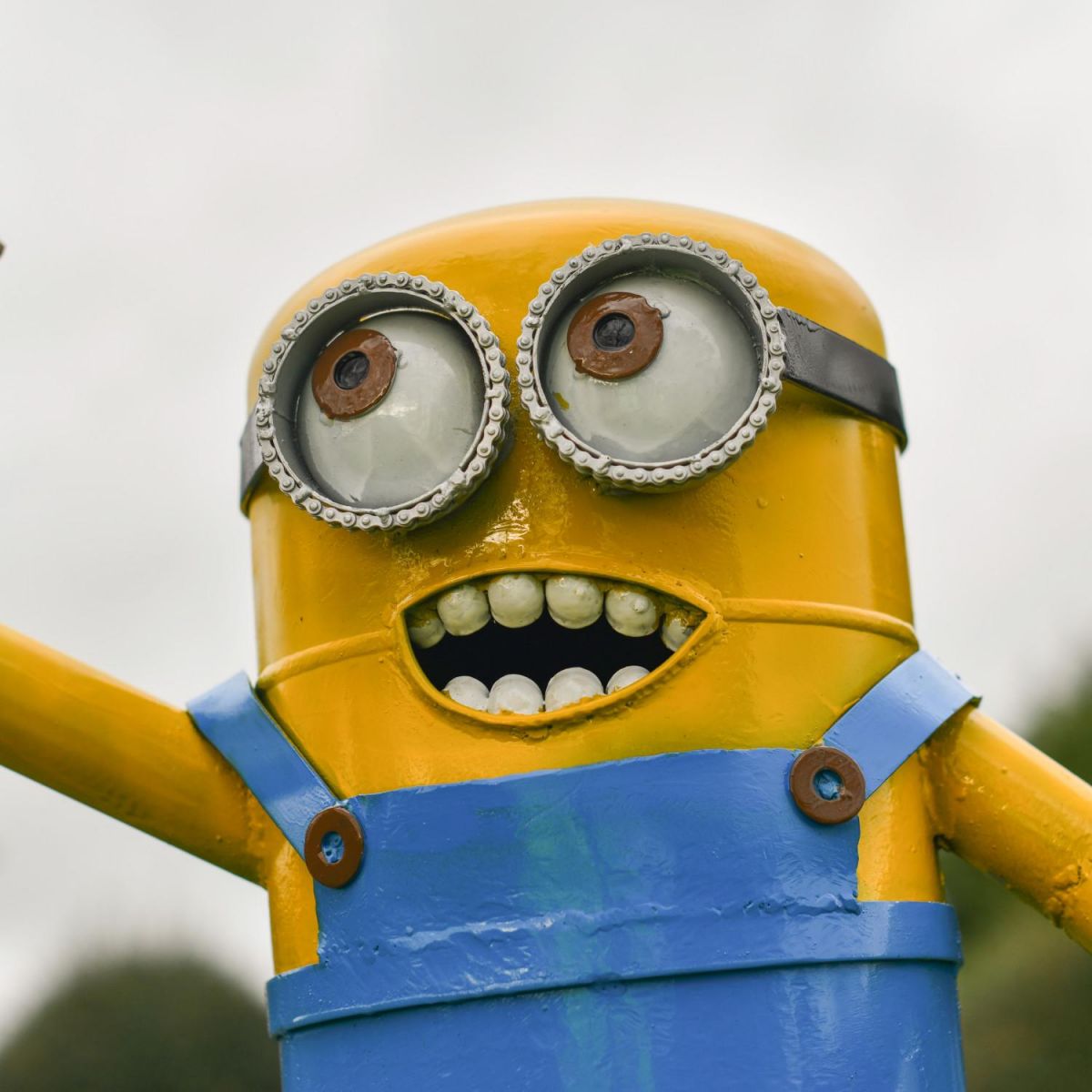 Close-Up of Recycled Metal "Worthy Workman" Henchman Sculpture Close-Up of Recycled Metal "Worthy Workman" Henchman Sculpture