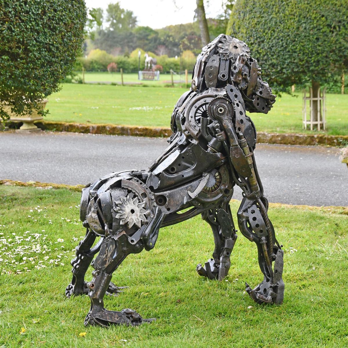 Gorilla Sculpture in Situ in the Garden