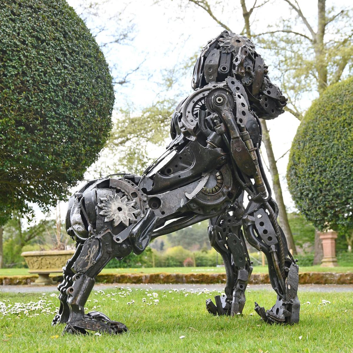 View of the side of the Gorilla Sculpture