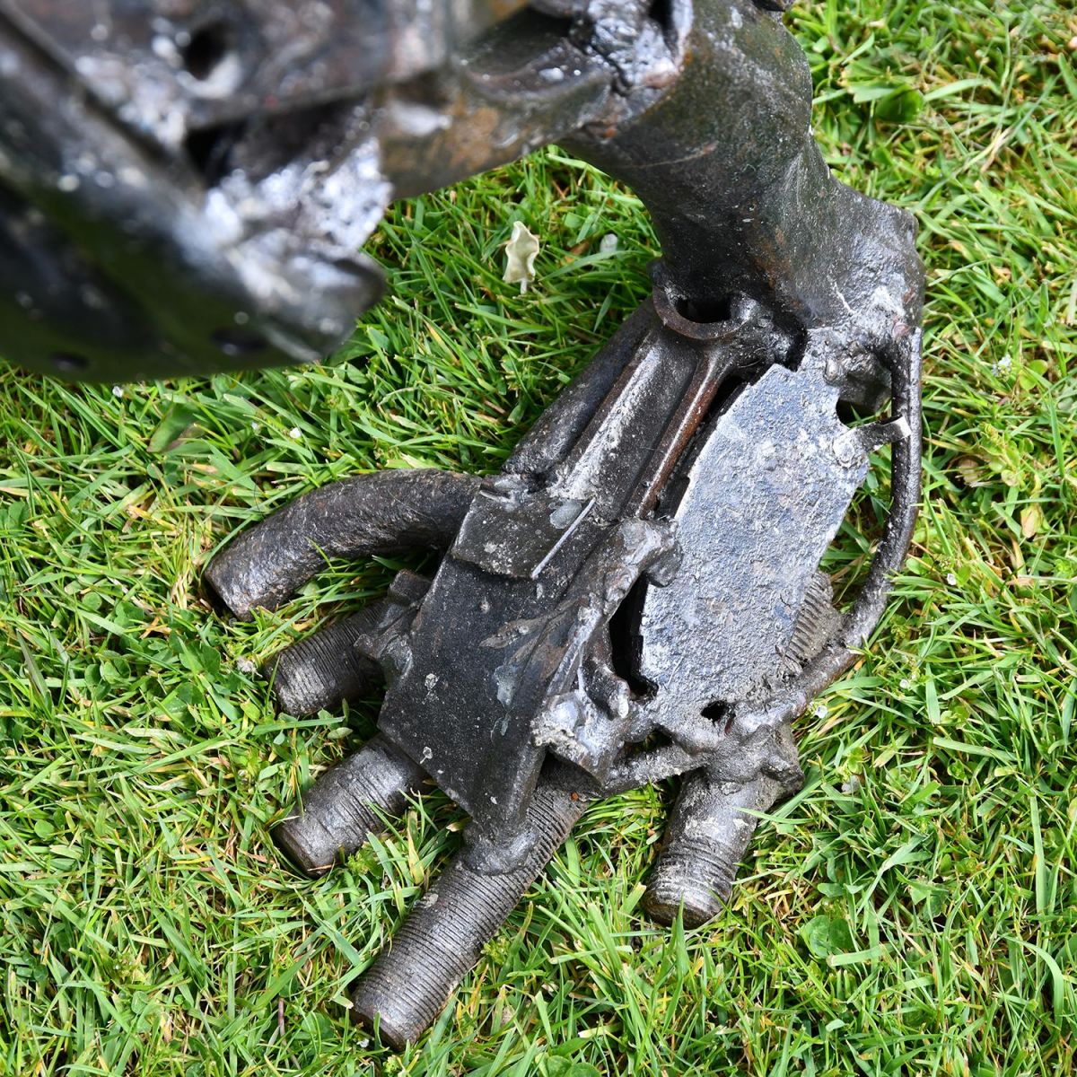 Close-up of the Feet of the Gorilla Sculpture