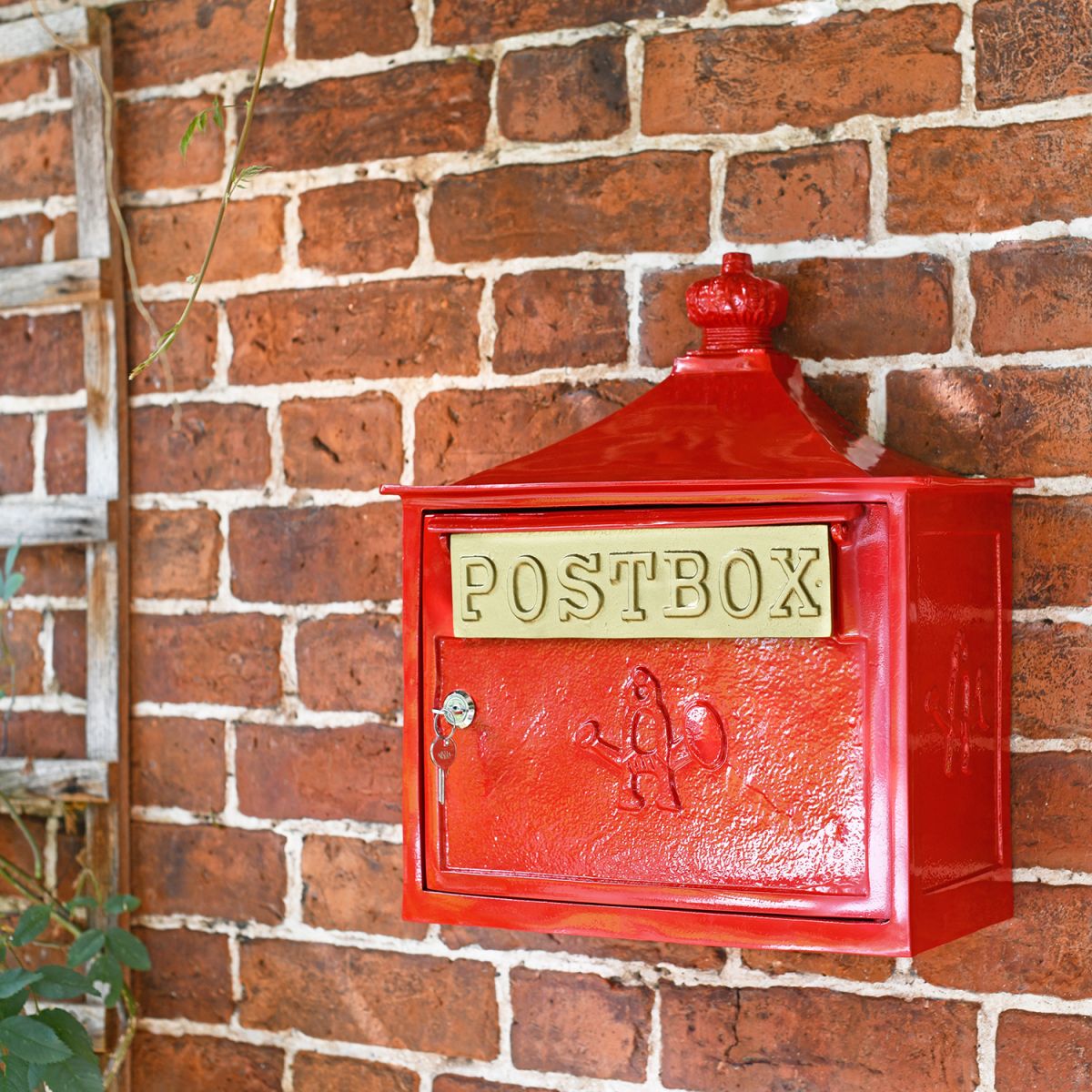 "The Suffolk" Post or Parcel Box Finished in Red 