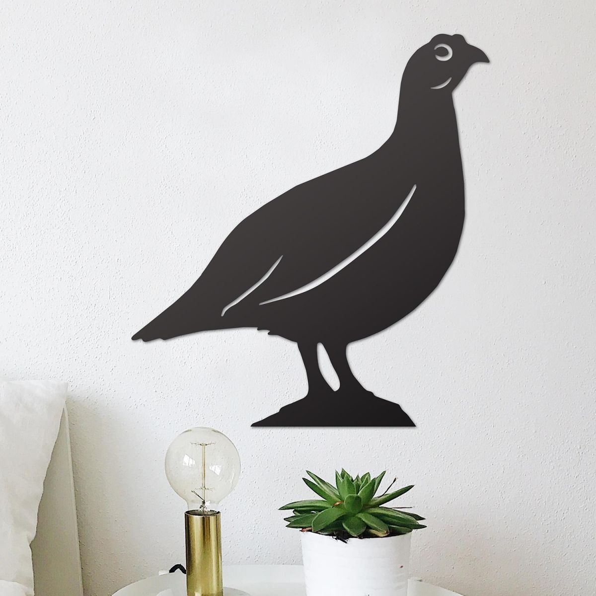 Red Grouse Wall Art on the Wall