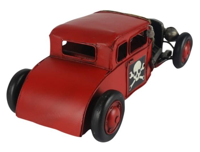 Red Hot Rod Car Replica Ornament Back