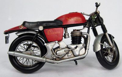 Red Norton Scale Model Motorcycle Red Norton Scale Model Motorcycle