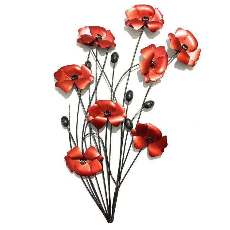 Poppy Wall Art in Red