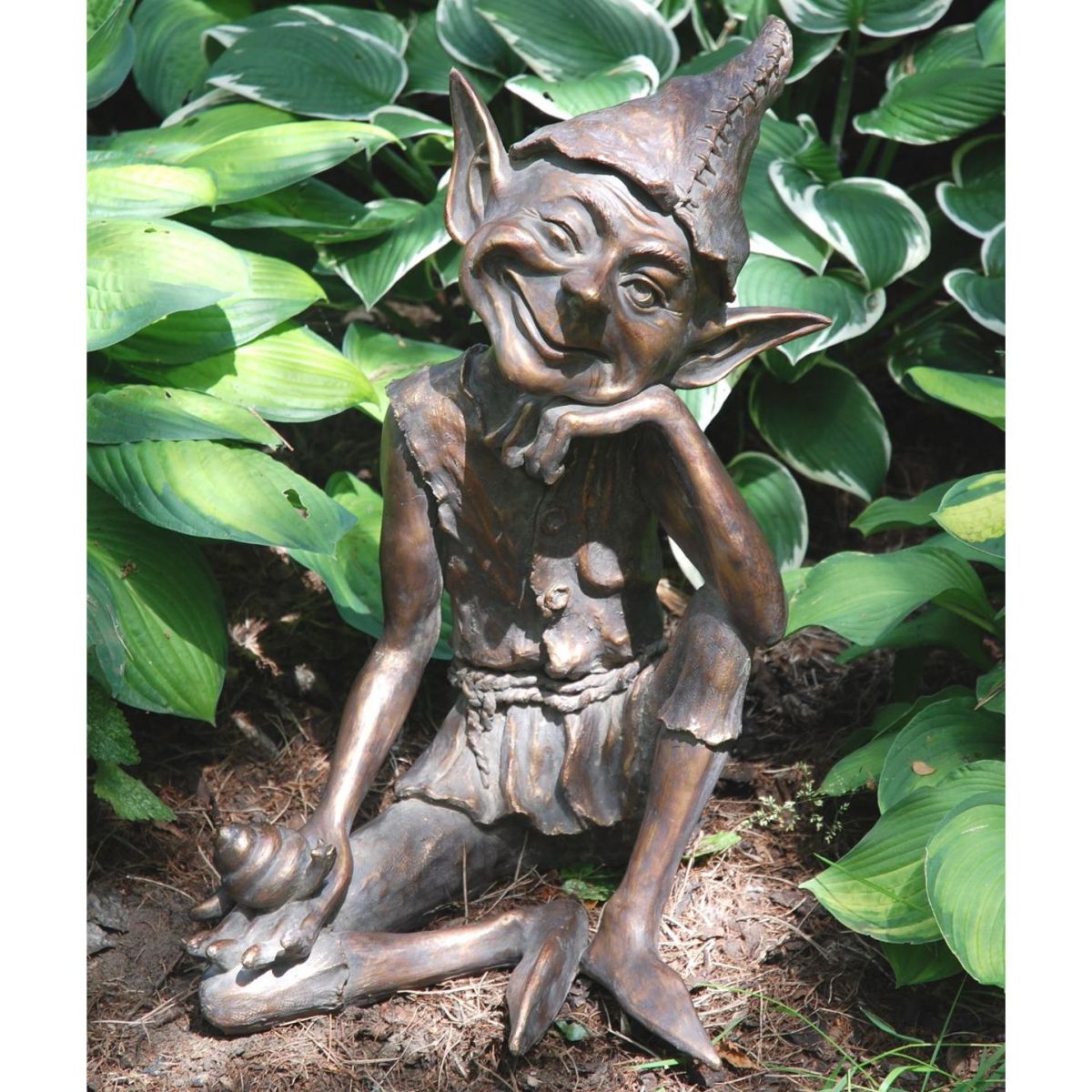 Resting Pixie Garden Ornament finished in Bronze