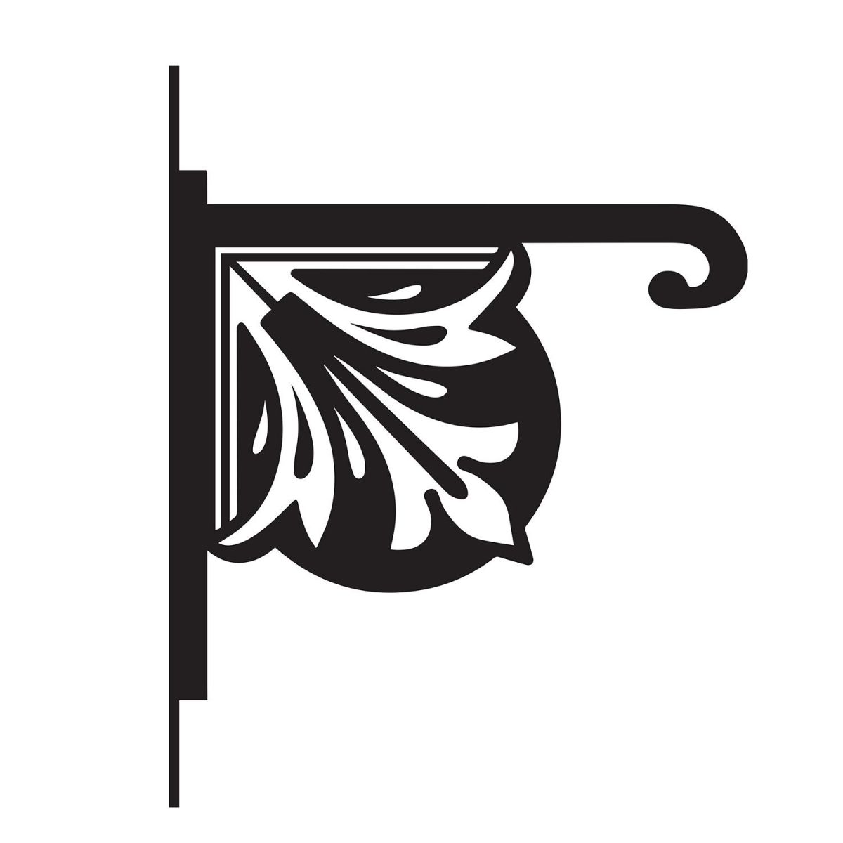 Retro Heavy Duty Hanging Basket Bracket Finished in Black