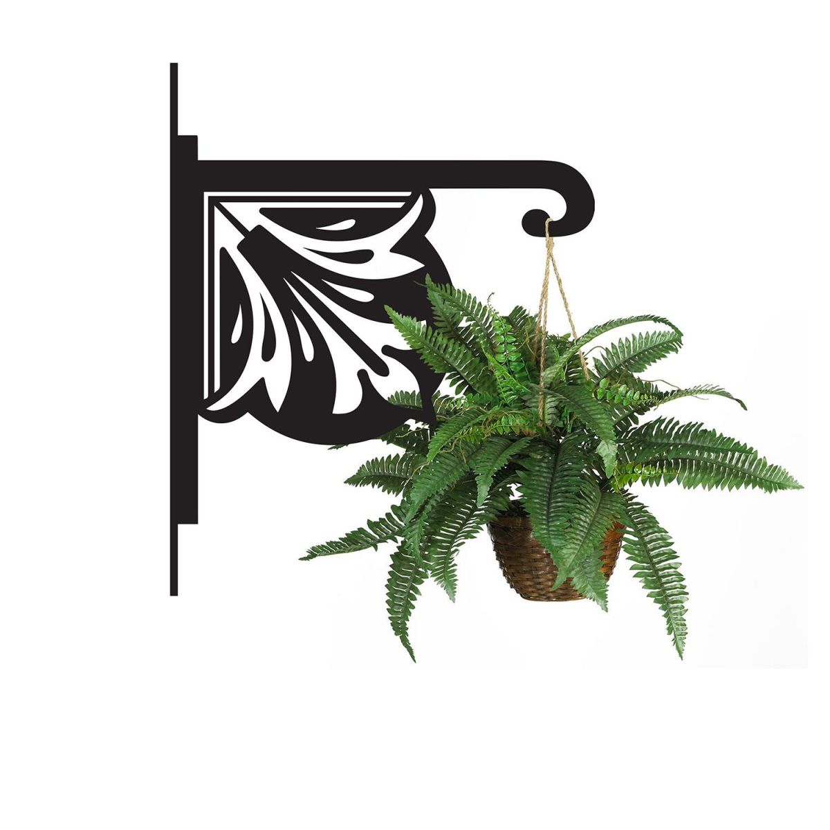 Retro Heavy Duty Hanging Basket Bracket Holding a Flower Basket