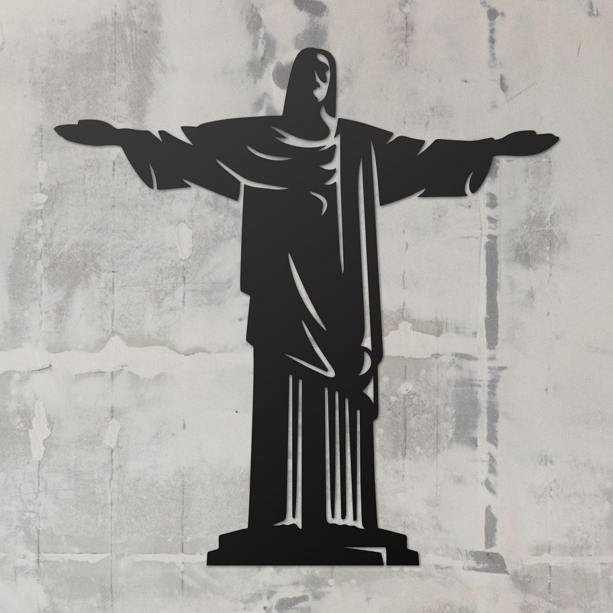Rio De Janeiro "Christ Redeemer" Wall Art on a Rustic Grey Wall Rio De Janeiro "Christ Redeemer" Wall Art on a Rustic Grey Wall