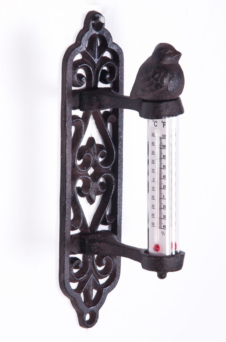 "Chiff Chaff House" Iron Garden Thermometer "Chiff Chaff House" Iron Garden Thermometer