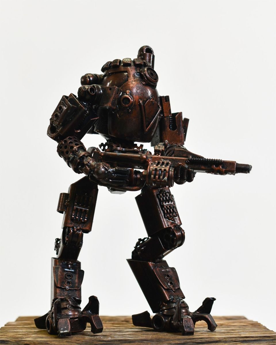 Recycled Metal Parts "Titan" Ornament 
