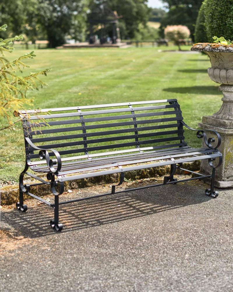 "Chatham" Three Seater Park Bench - Black "Chatham" Three Seater Park Bench - Black