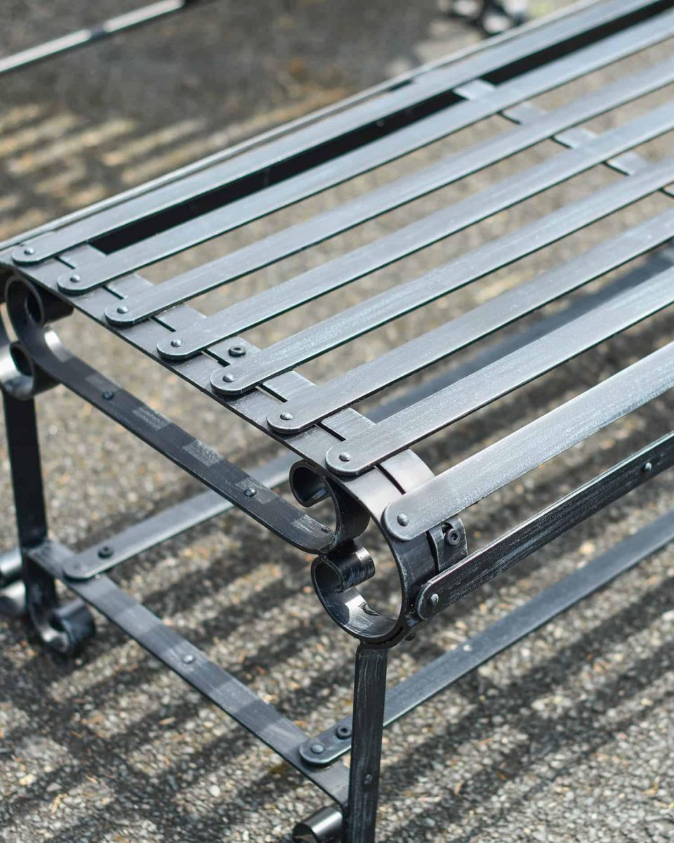 Close-Up of Robust Black “Chatham" Park Table