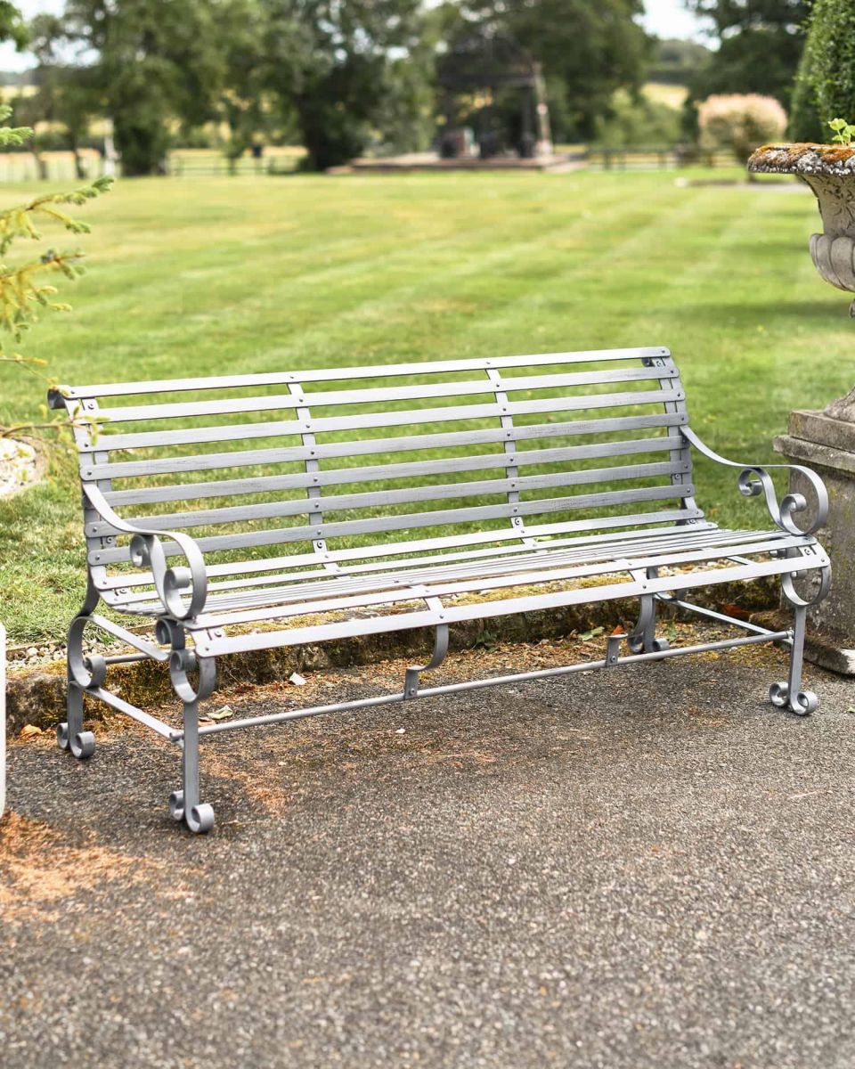 Grey Robust “Chatham" Three Seater Park Bench in Situ
