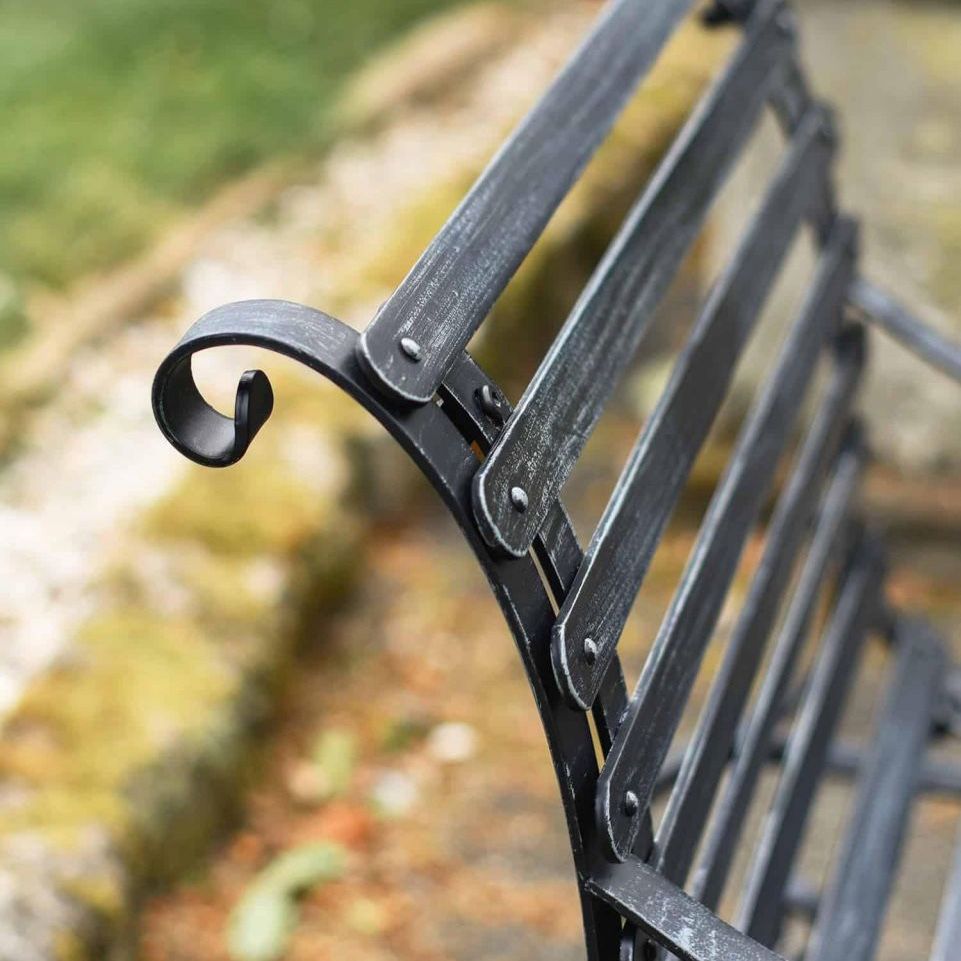 Robust "Chatham" One & Two Seater Park Bench Combo - Black Back Close up Digital Illustration