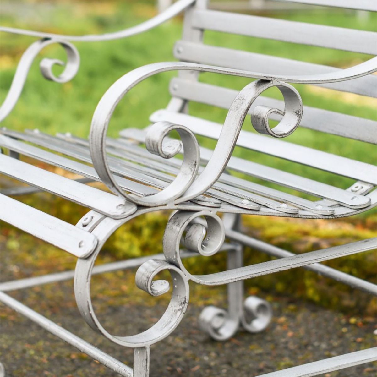 Robust "Chatham" One & Two Seater Park Bench Combo - Grey Digital Illustration Close up