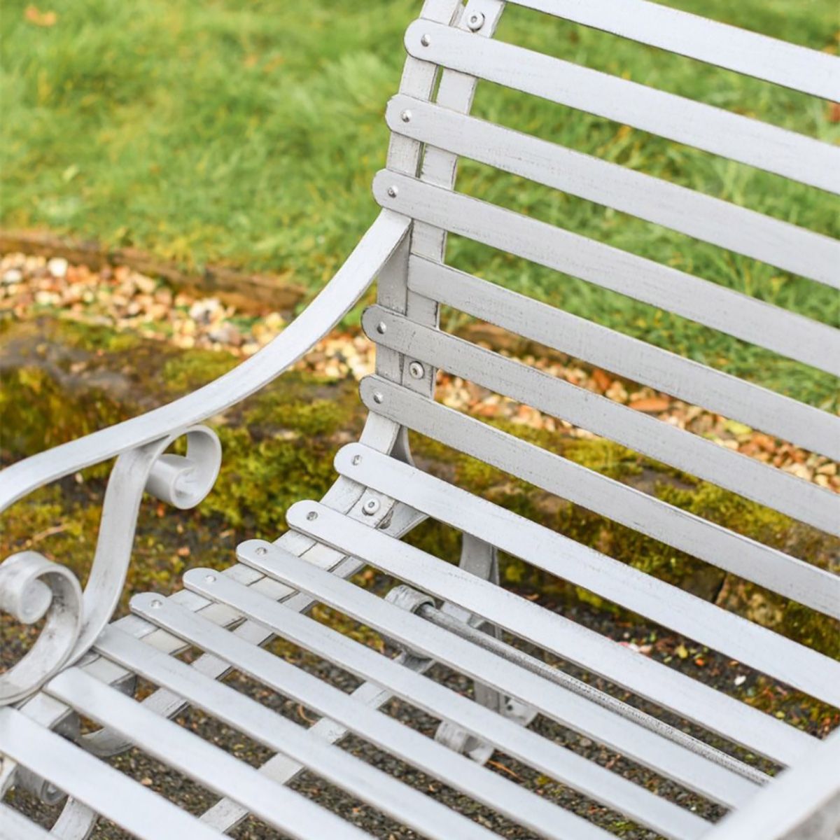 Robust "Chatham" One & Two Seater Park Bench Combo - Grey Digital Illustration Close up 2