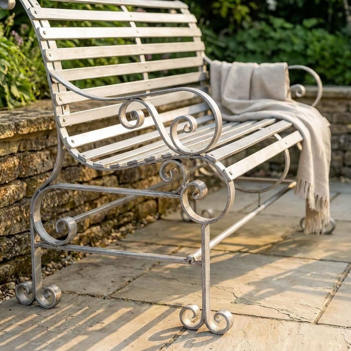 Robust "Chatham" One & Two Seater Park Bench Combo - Grey digital Illustration side profile