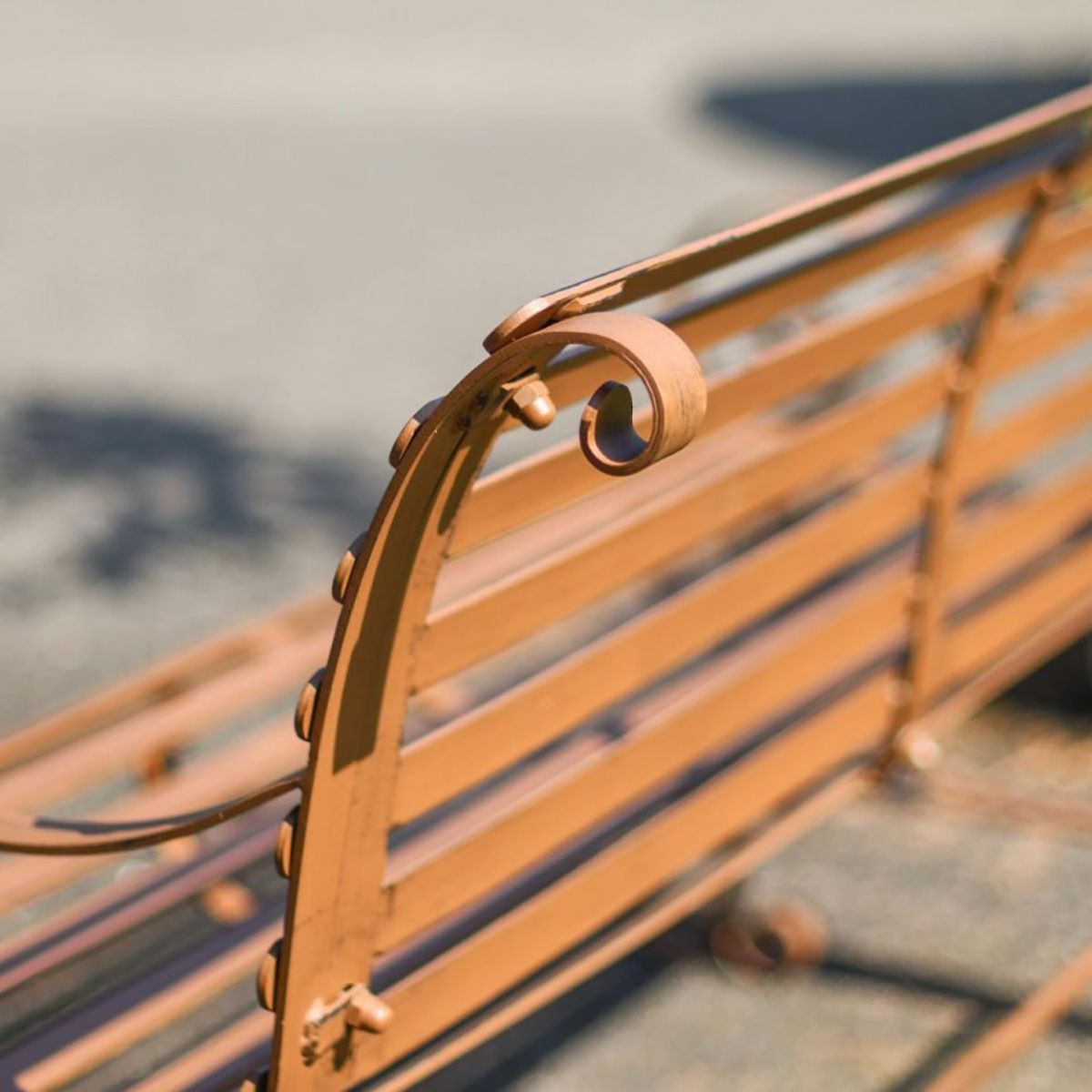 Robust "Chatham" One & Two Seater Park Bench Combo - Rustic Wrought Iron Digital illustration Back