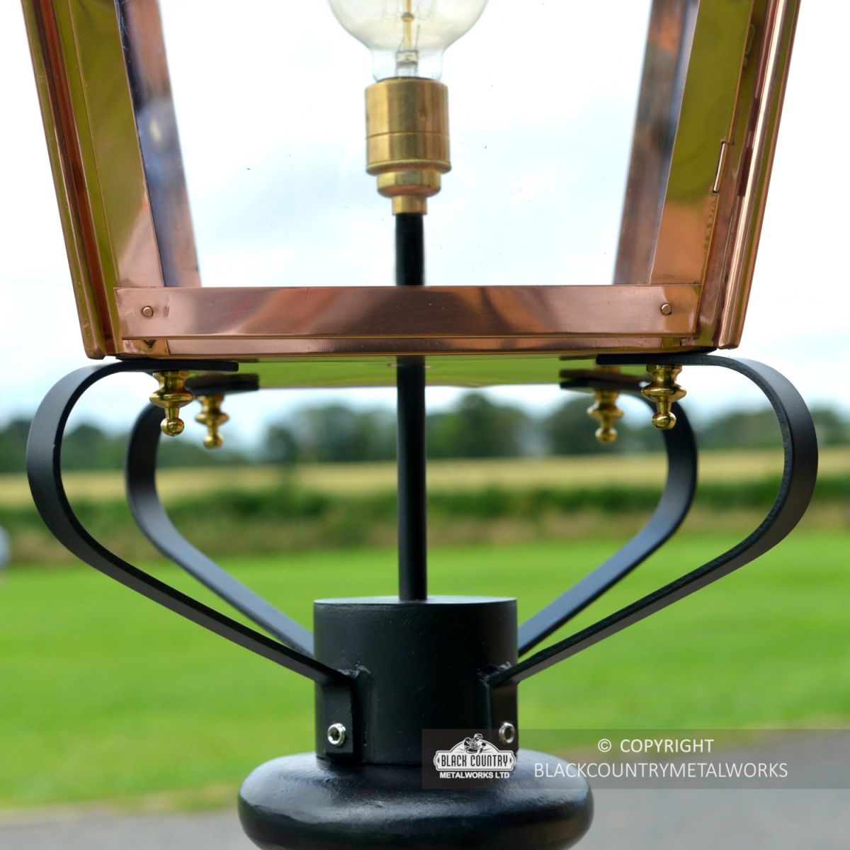 Frog Collar and Brass Fixings on the Lantern