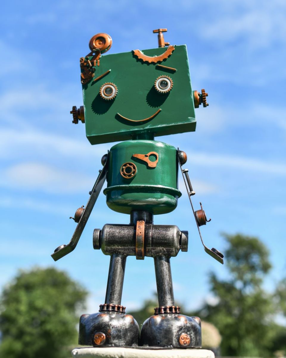 Rodney Recycled Metal Robot Sculpture Rodney Recycled Metal Robot Sculpture