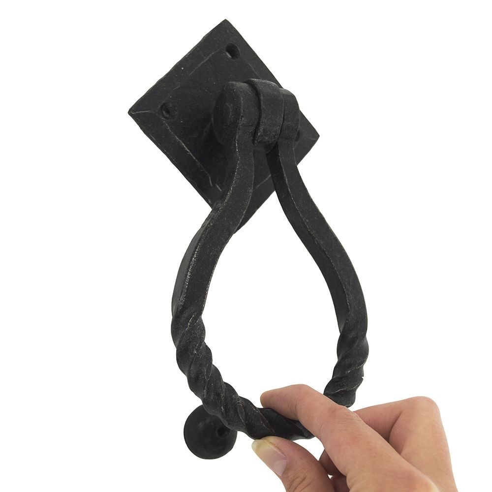 Rope Twist Iron Door Knocker