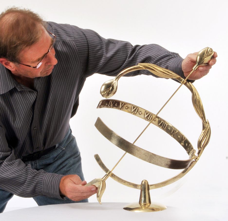 Amulet Solid Brass Tulip Armillary Amulet Solid Brass Tulip Armillary