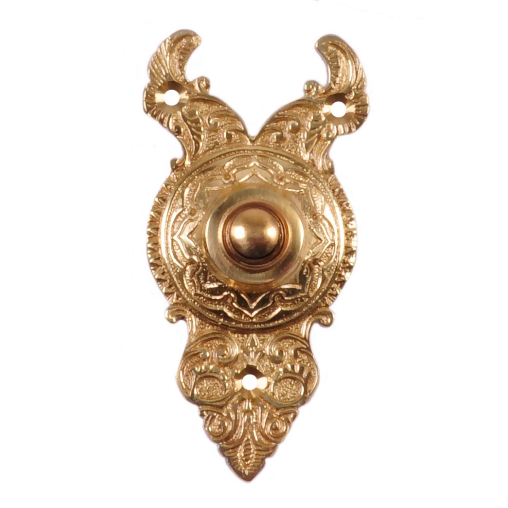 Polished brass bell push