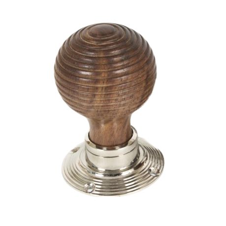 Rosewood & Polished Nickel Door Knob Set
