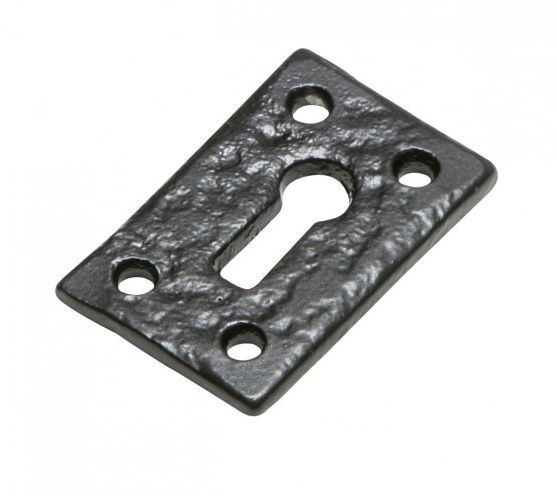 Round Black Door Knob Set With Escutcheons