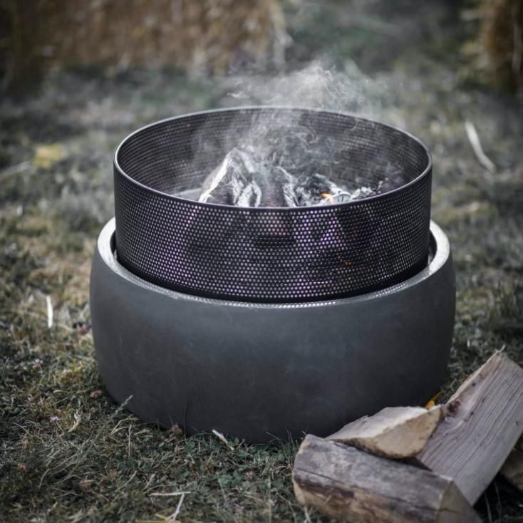 Round Mesh Fire Pit & Wood Burner