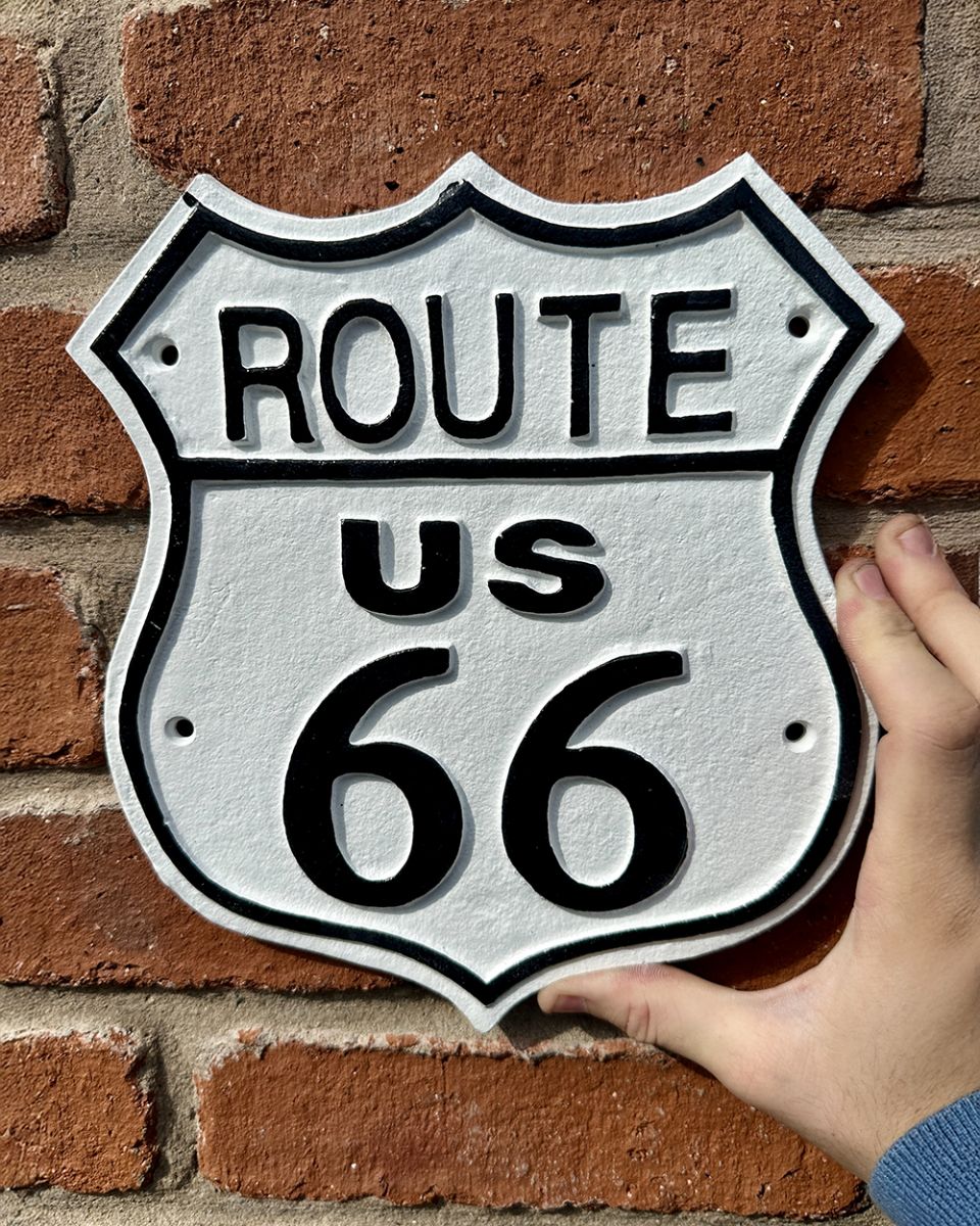 Cast Iron "Route 66" Wall Sign
