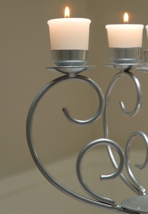 Rowan House Silver Vintage Candle stand