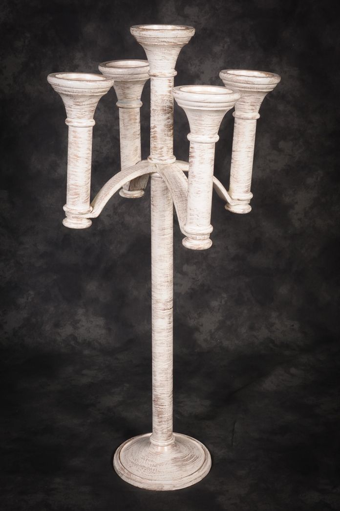 "Royal Ettingham" Gothic Style Candelabra Antique Cream