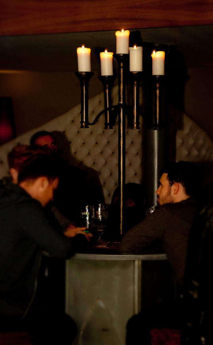 "Royal Ettingham" Gothic Style Candelabra Gold and Black "Royal Ettingham" Gothic Style Candelabra Gold and Black