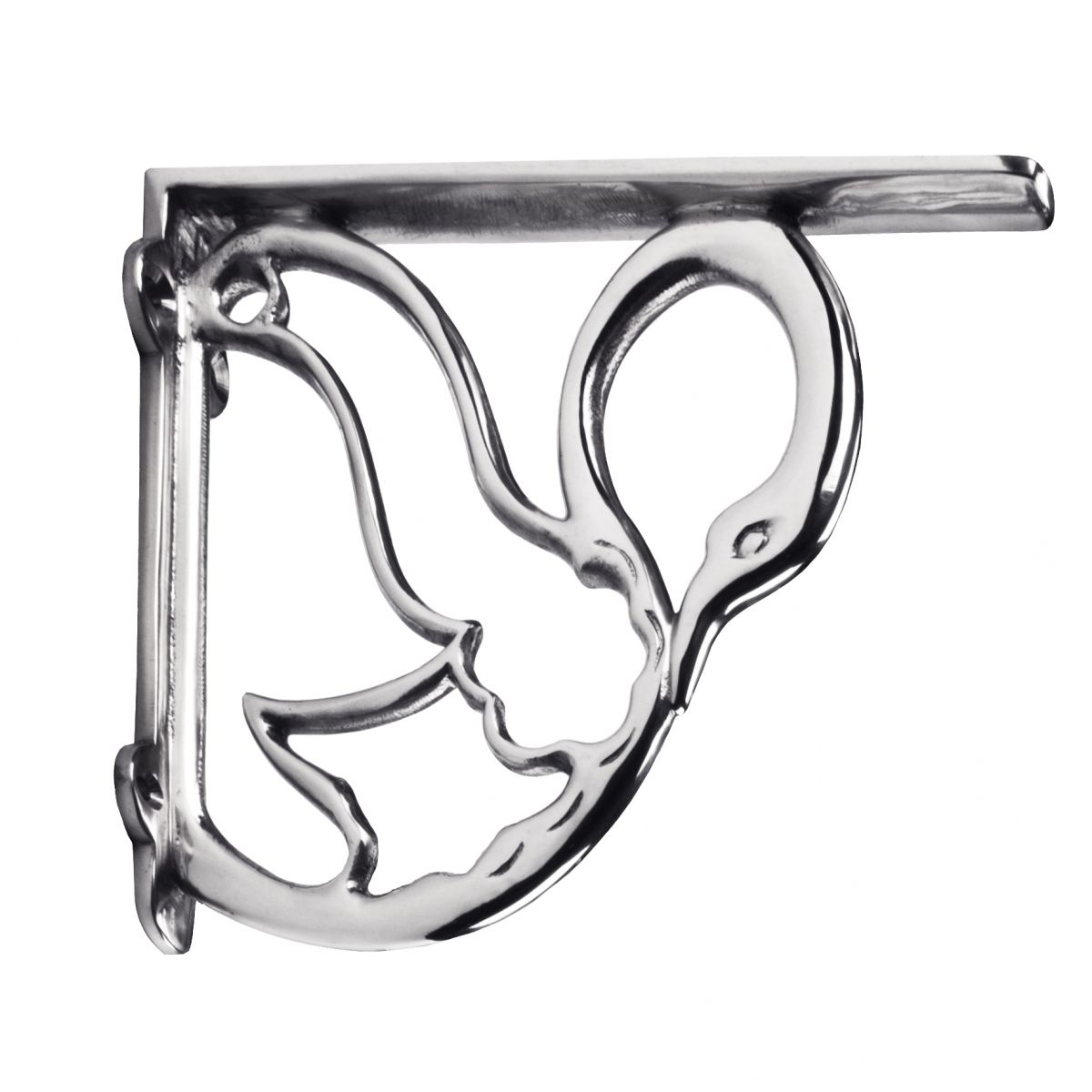 Bright Chrome Swan Shelf Bracket