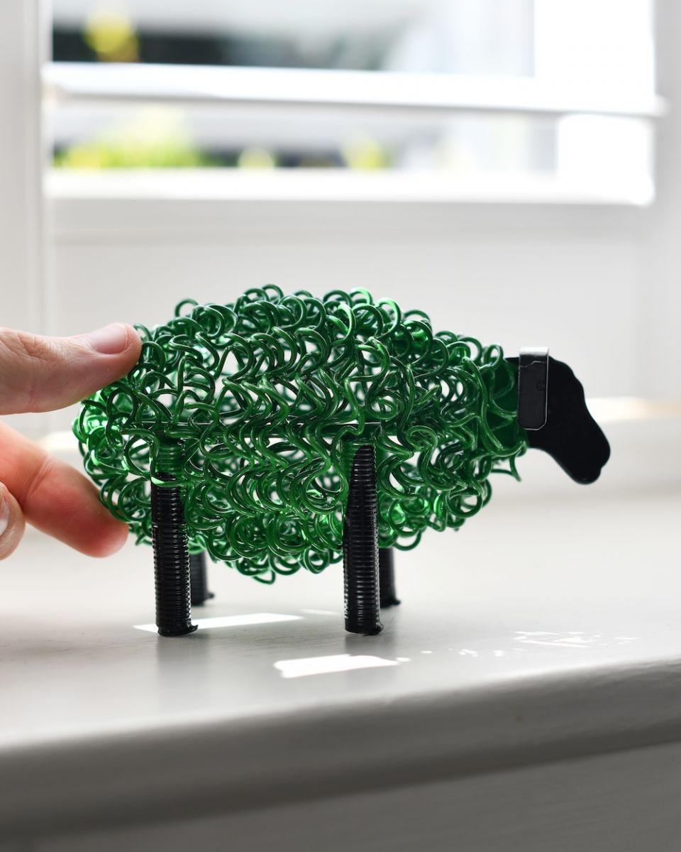 Scale image of recycled metal art sculpture Scale image of recycled metal art sculpture