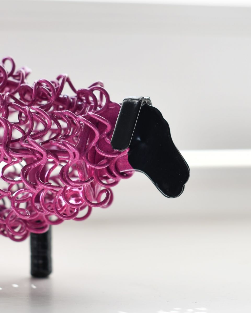 Close up of face detail on recycled metal art sculptures Close up of face detail on recycled metal art sculptures