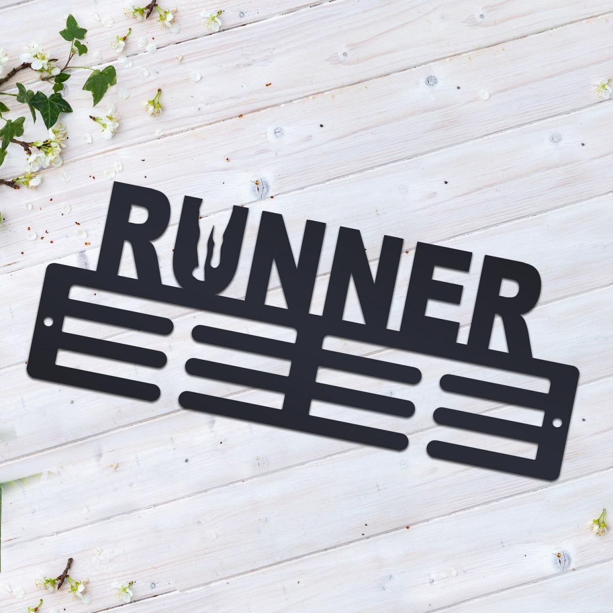 Black Runner Sports Medal Hanger 