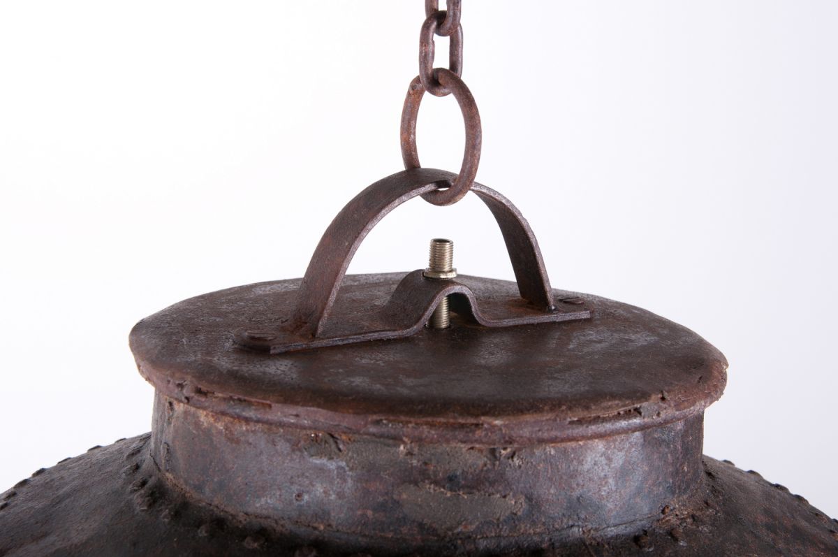 "Nepalese Bell Lantern" Suspended iron down lighter "Nepalese Bell Lantern" Suspended iron down lighter