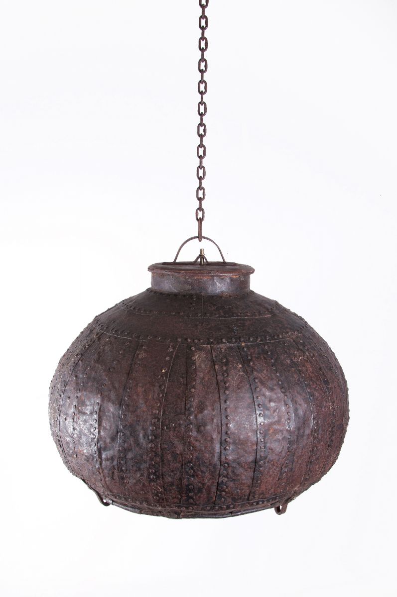 "Nepalese Bell Lantern" Suspended iron down lighter "Nepalese Bell Lantern" Suspended iron down lighter