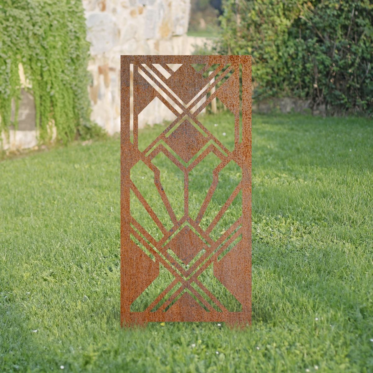 Rustic Art Deco Garden Screen