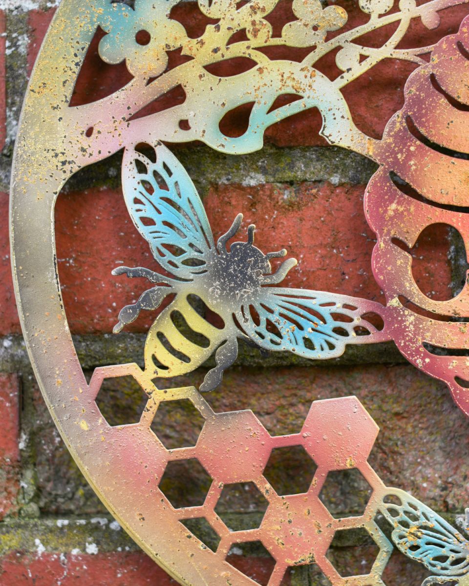 Rustic Bee hive Wall Art Close Up