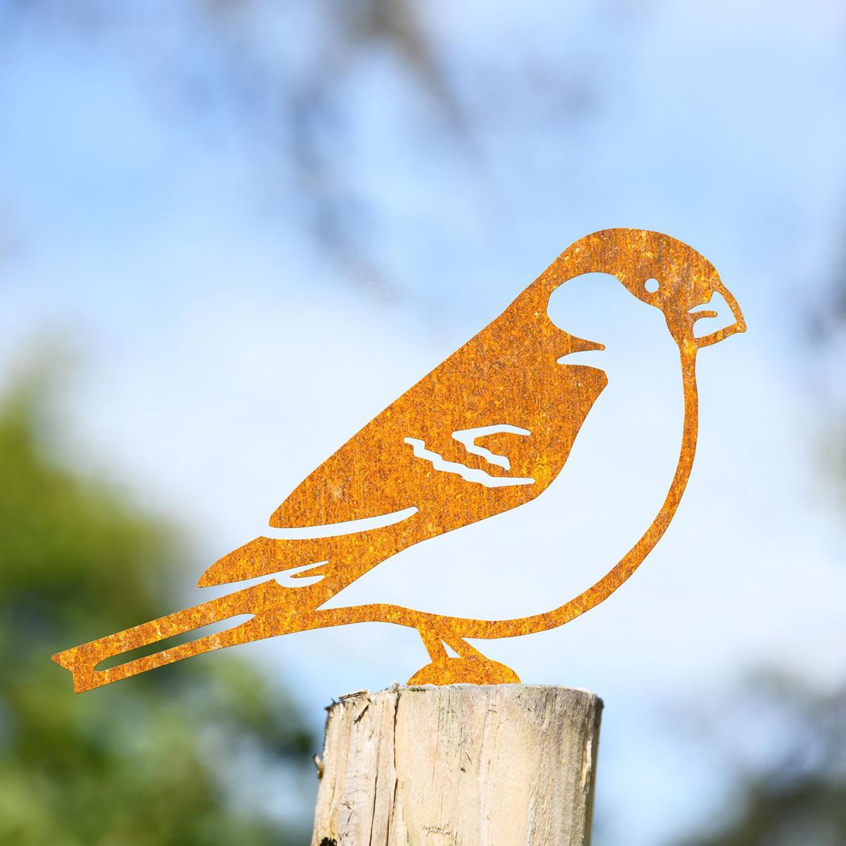 Rustic Bullfinch Steel Fence Topper