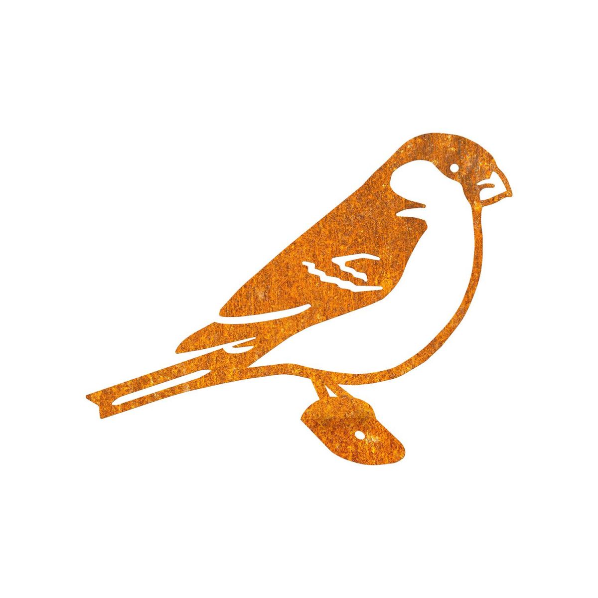 Close-Up of Rustic Bullfinch Steel Fence Topper