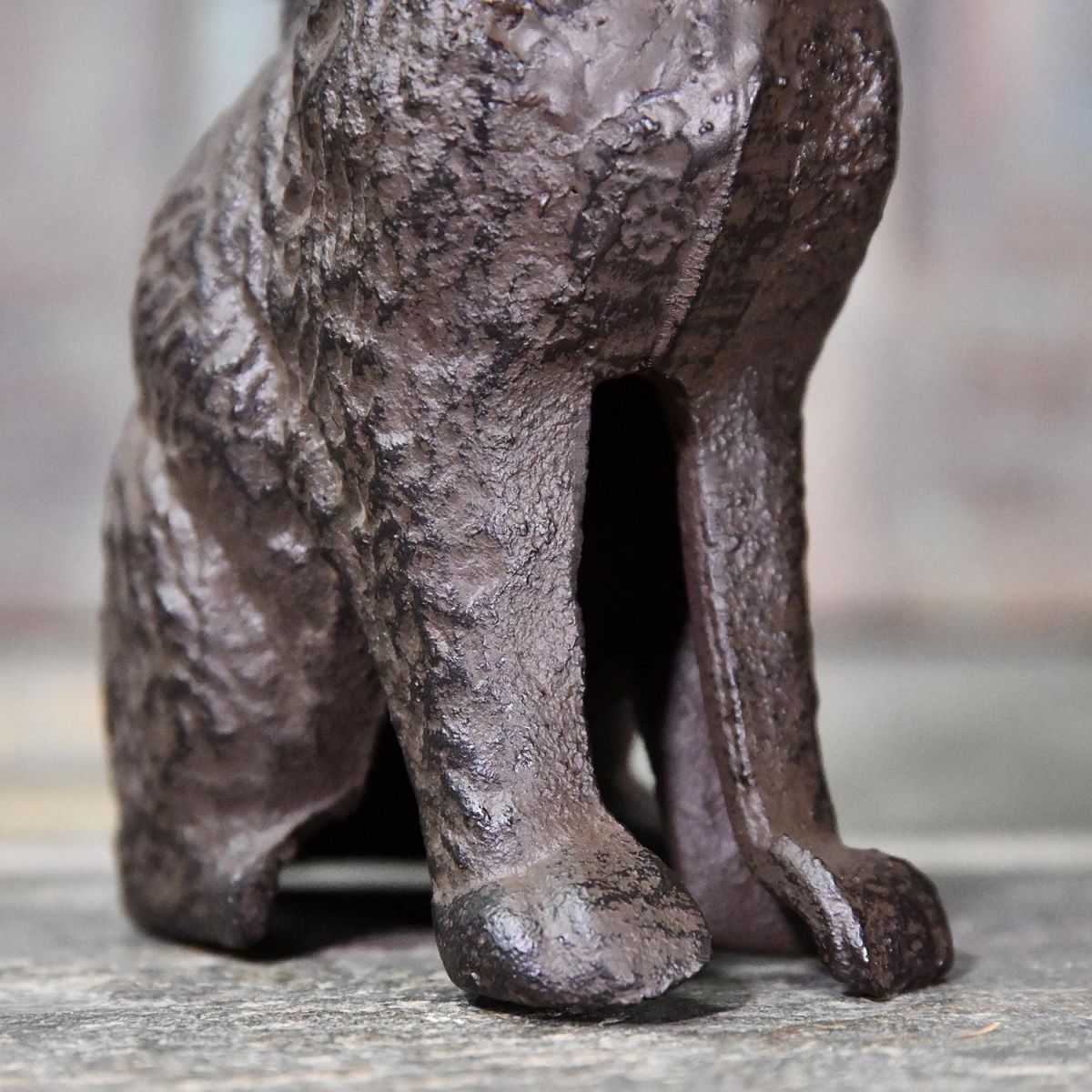 Rustic Cast Iron Cat Door Stop